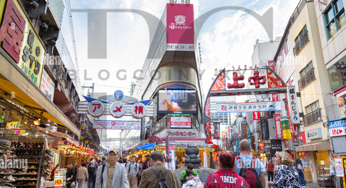 Tokyo bustling street markets